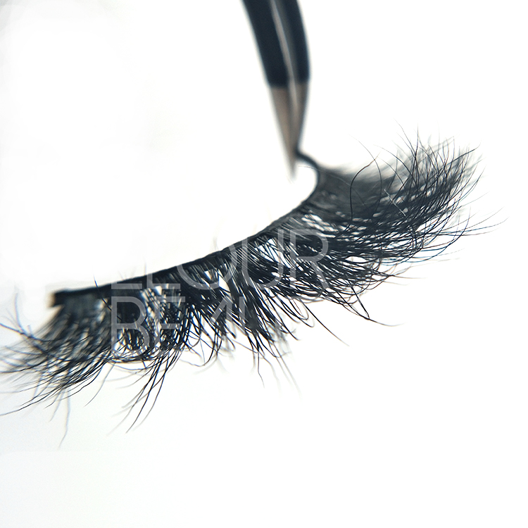 Volume 3d mink fur false lashes with luxury private label package vendor EL13